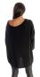 Preview: Strickpullover Pullover Rundhals-Ausschnitt Vorne kurz Hinten lang Schwarz
